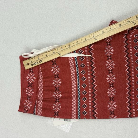 P.J. Salvage Red Fair Isle Jogger Pants Women’s Small NWT - Picture 6 of 10